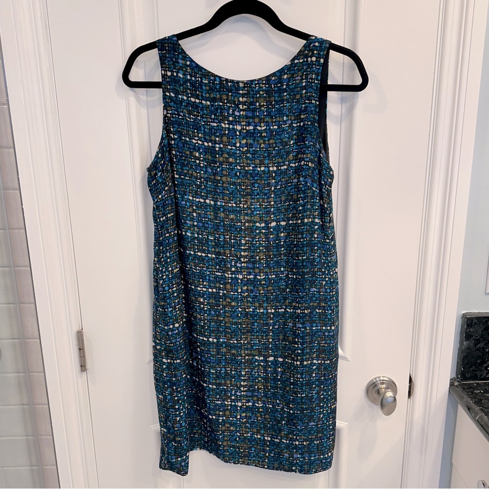 Alice & Trixie sleeveless silk scoop back shift dress size M